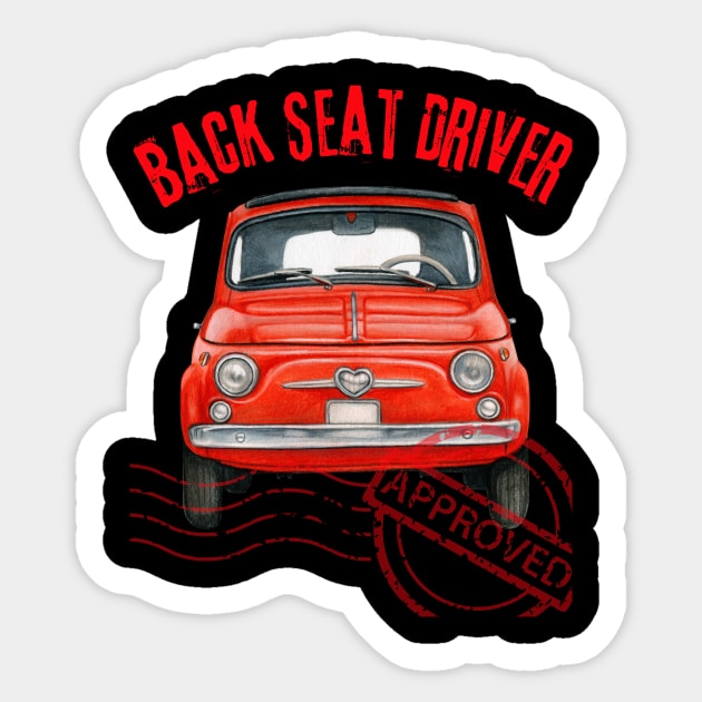 Back Seatt Driver Sticker by KreativPix